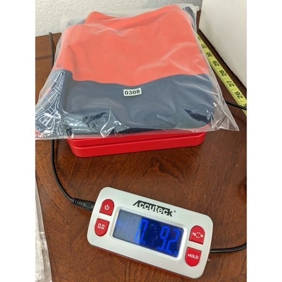 Champion Authentic Graphic Leggings M Red Navy Logo Back Zip Pocket Athleticwear - Picture 10 of 10